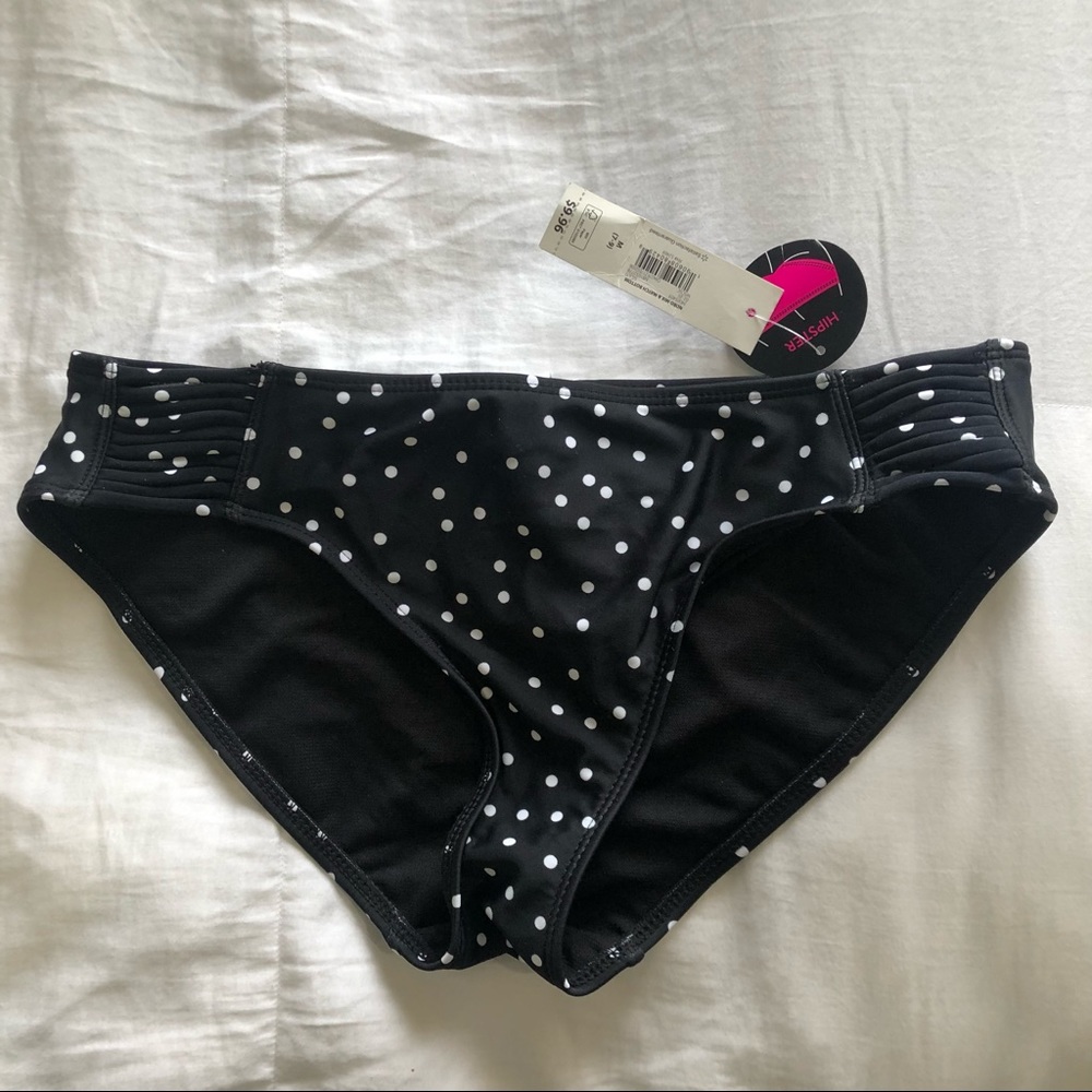 Black Poka Dot Bikini Bottom